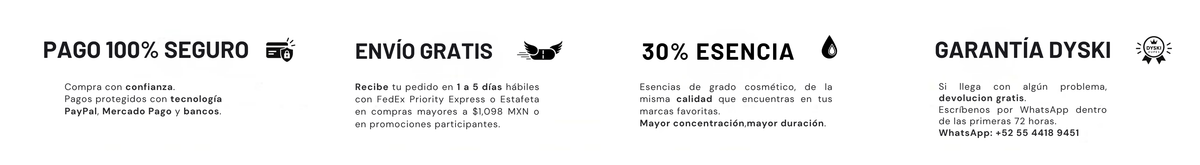 Frasco DYSKI de fórmula propia sobre fondo claro
