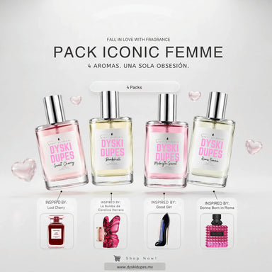 Pack iconic femme — 4 Perfumes 100 ml.