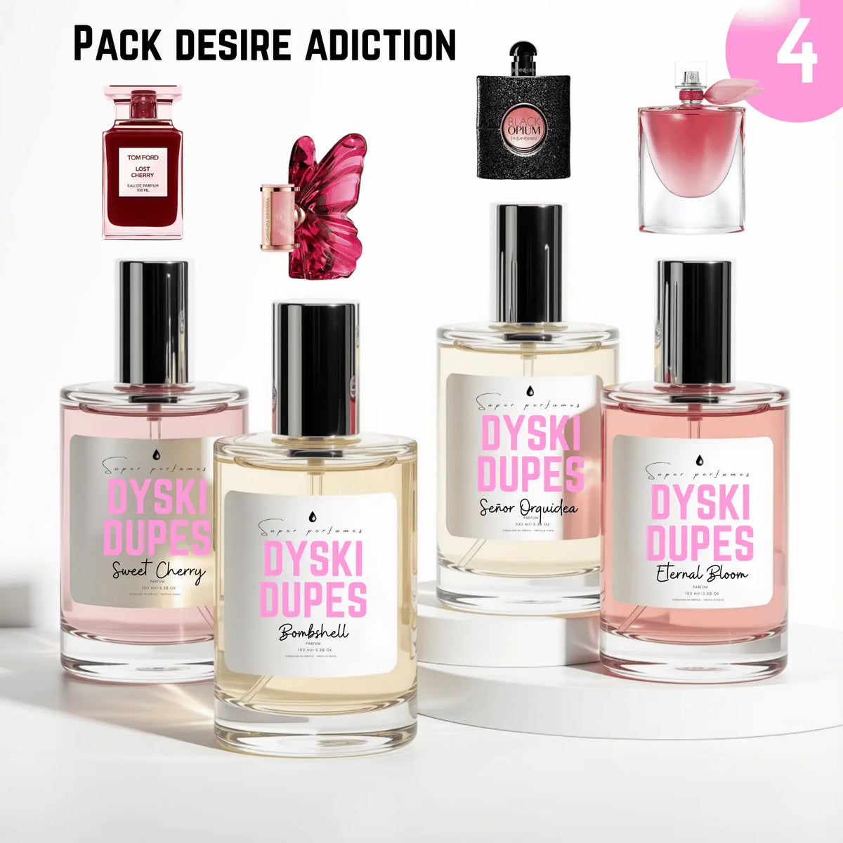 Pack Desire Adiction — 4 Perfumes 100 ml.