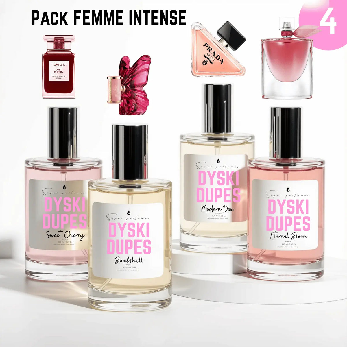 Pack Femme Intense — 4 Perfumes 100 ml.
